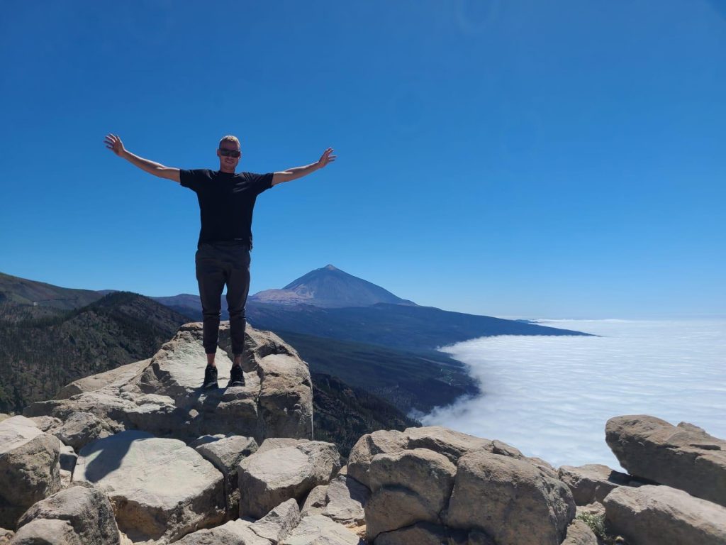 Daniel Dreisörner und der Teide, Teneriffa